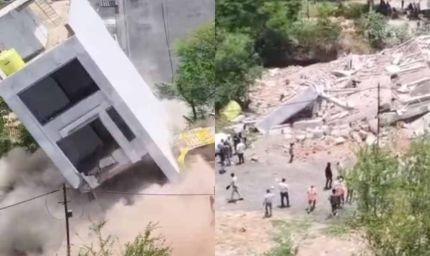 इंदौर में 4 मंजिला इमारत को बम से उड़ाए जाने के बाद अब 'रिश्वतकांड' का हो गया धमाका