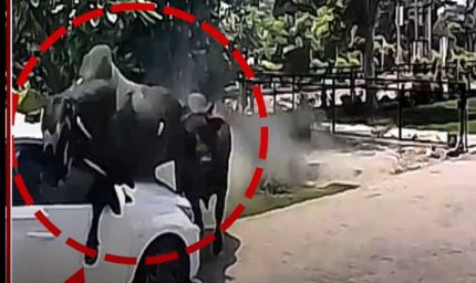 हरियाणा के यमुनानगर शहर के पॉश इलाके में दो भारी-भरकम सांड आपस में ऐसे भिड़े, शिकार बनी कार