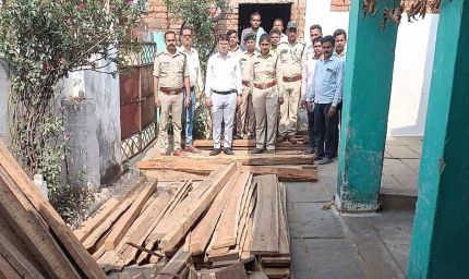 वन विभाग ने एक बड़ी कार्रवाई को दिया अंजाम, 50 हजार की अवैध इमारती लकड़ी जब्त