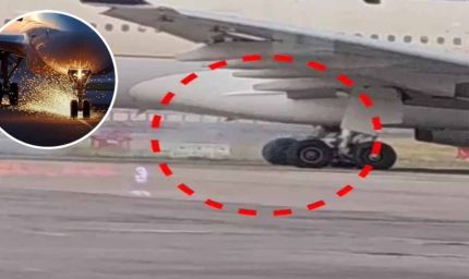 लखनऊ एयरपोर्ट पर टला बड़ा हादसा, विमान के पहिए से निकली चिंगारी