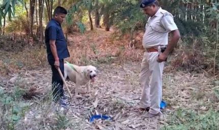 पुलिस और डॉग स्क्वाड की टीम ने अवैध देशी शराब का पकड़ा जखीरा