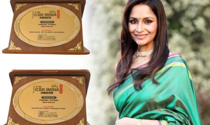 जिन्दल स्टील एंड पावर को कृषि प्रोत्साहन व बुजुर्ग कल्याण के लिए ग्रीनटेक अवार्ड