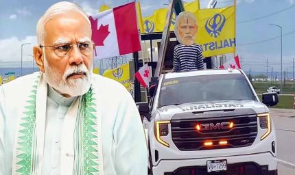 कैलगरी की सड़कों पर खालिस्तानी झंडे लहराते हुए प्रदर्शनकारियों ने ‘मोदी गो बैक’ जैसे नारे लगाए