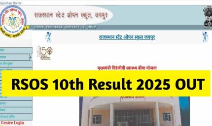 राजस्थान स्टेट ओपन बोर्ड ने 10वीं और 12वीं का रिजल्ट जारी