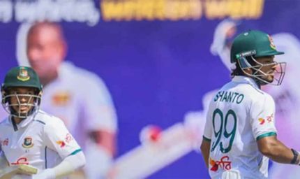 श्रीलंका के खिलाफ गॉले में जारी पहले टेस्ट की पहली पारी में बांग्लादेश 495 रन पर सिमट गई, तिकड़ी का जलवा