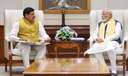 प्रधानमंत्री मोदी से मुख्यमंत्री डॉ. यादव ने की मुलाकात