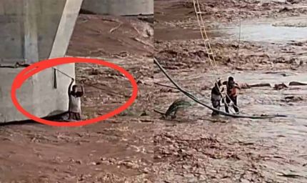 तवी नदी में अचानक बाढ़, SDRF ने फंसे लोगों को बचाया