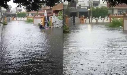 2 घंटे की बारिश में यमुनानगर हुआ पानी-पानी, 10000 क्यूसेक क्षमता वाली सोम नदी में 17700 क्यूसेक पानी दर्ज