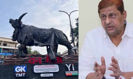 प्रदेश के राजकीय पशु वन भैंसा की प्रतिमा स्थापित,  चार महीने से अनावरण का इंतज़ार, सिस्टम का उदासीन रवैय्या: मंत्री अकबर