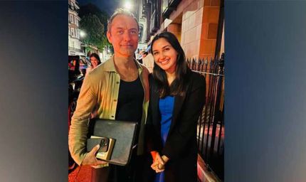 छुट्टियों में निकिता दत्ता को मिला बड़ा सरप्राइज़, जूड लॉ से हुई मुलाकात