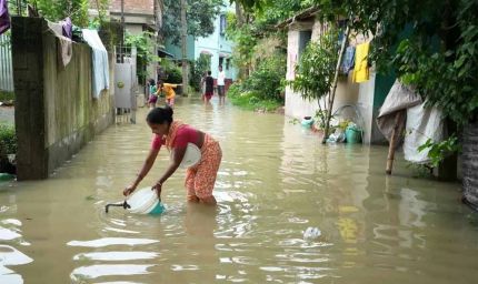 कोल्हान क्षेत्र में जलभराव से सामान्य जनजीवन प्रभावित