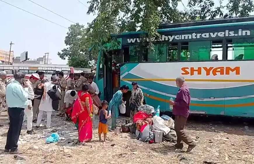 हाथरस में हाइटेंशन तार से टकराई बस, 20 लोगों का लगा करंट, एक की मौत, 3 गंभीर
