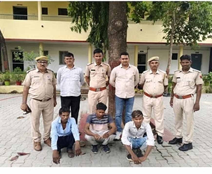 दो आवासीय कॉलोनियों में हुई चोरी की वारदातों का खुलासा, पुलिस ने तीन आरोपियों को किया गिरफ्तार