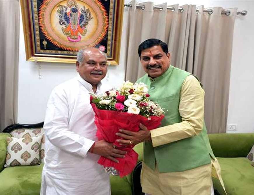 मुख्यमंत्री डॉ. यादव ने विधानसभा अध्यक्ष तोमर से की सौजन्य भेंट