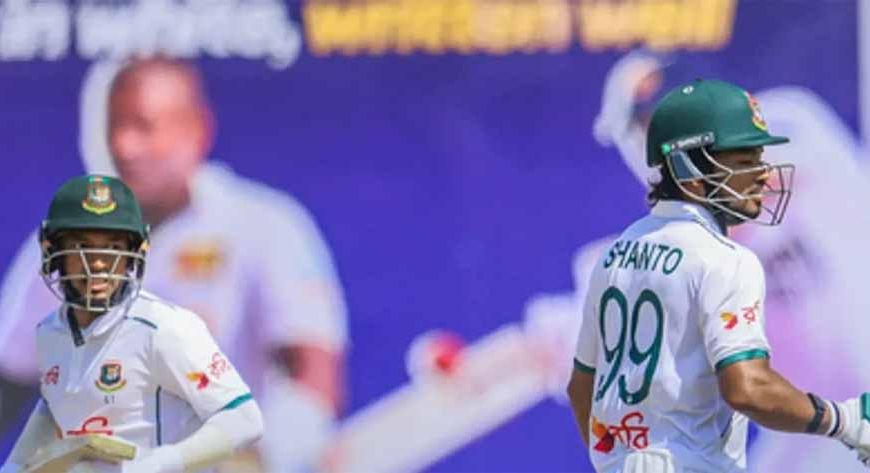 श्रीलंका के खिलाफ गॉले में जारी पहले टेस्ट की पहली पारी में बांग्लादेश 495 रन पर सिमट गई, तिकड़ी का जलवा