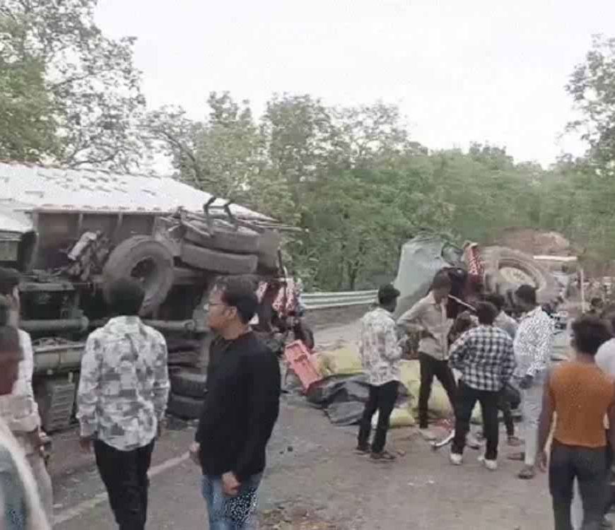 राजस्थान के सलूंबर क्षेत्र में एक दर्दनाक सड़क हादसा, लोहे से भरे ट्रक ने मारी 5 गाड़ियों को टक्कर, 3 की मौत