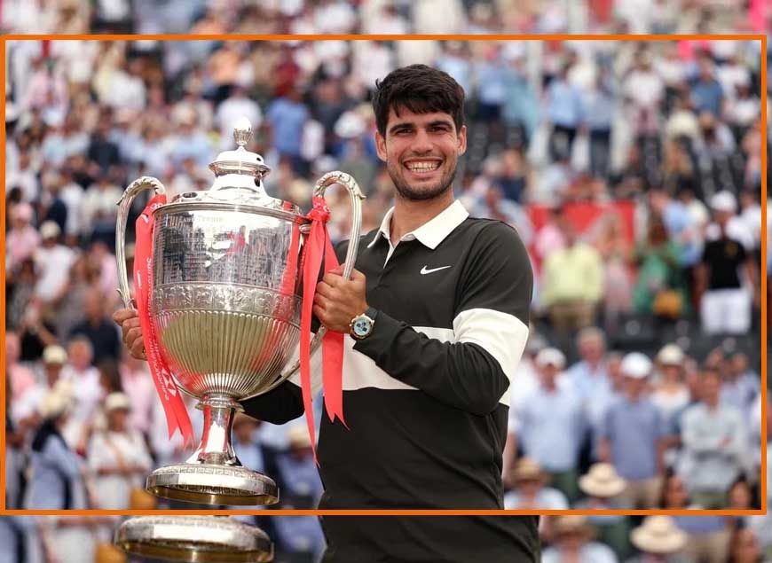 कार्लोस अल्काराज ने विंबलडन से 8 दिन पहले टेनिस टूर्नामेंट क्वींस क्लब चैंपियनशिप जीती