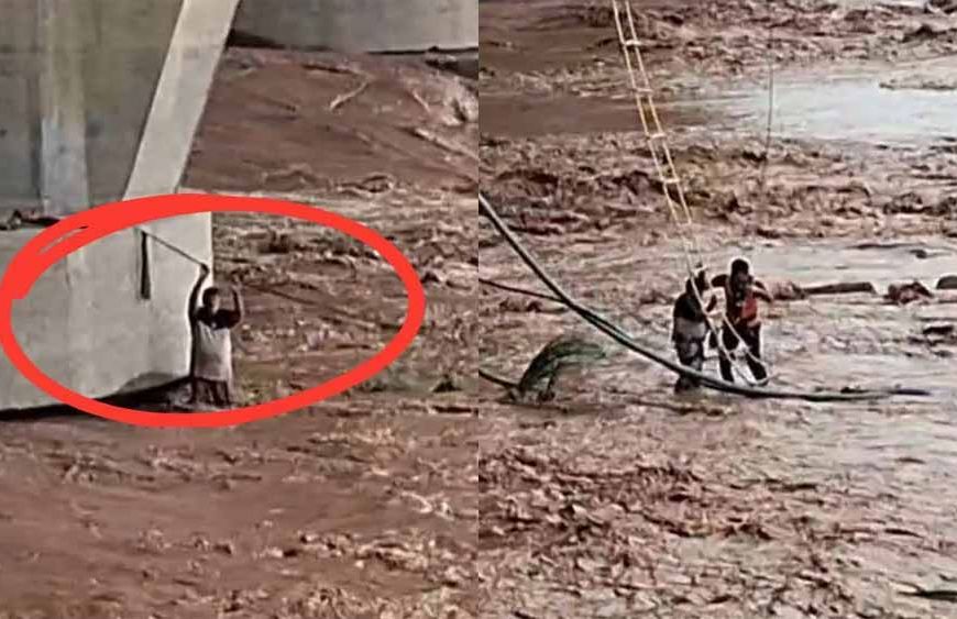 तवी नदी में अचानक बाढ़, SDRF ने फंसे लोगों को बचाया