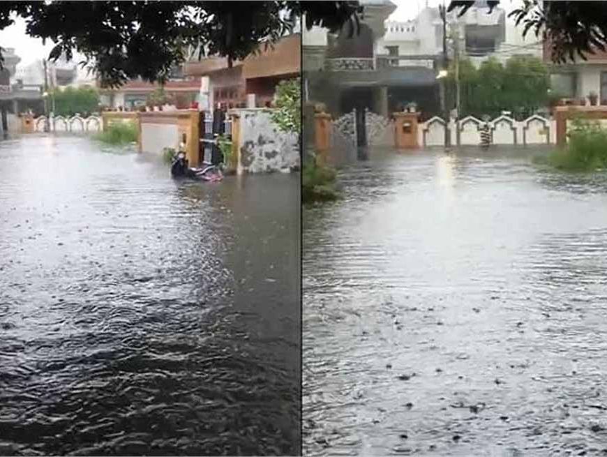 2 घंटे की बारिश में यमुनानगर हुआ पानी-पानी, 10000 क्यूसेक क्षमता वाली सोम नदी में 17700 क्यूसेक पानी दर्ज