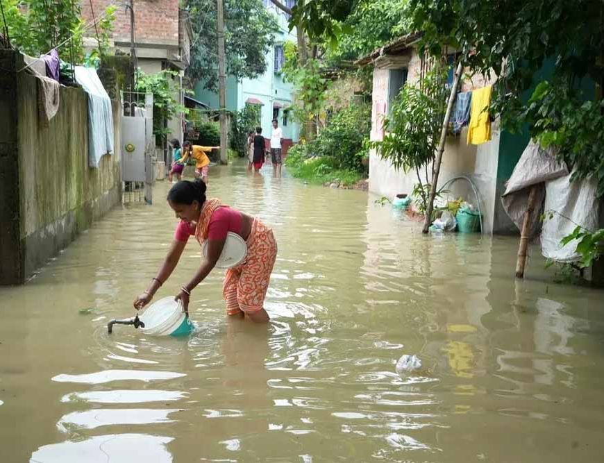 कोल्हान क्षेत्र में जलभराव से सामान्य जनजीवन प्रभावित