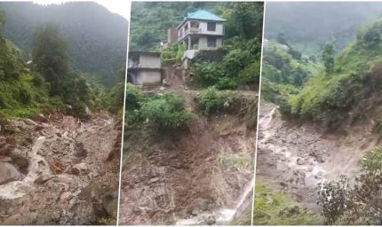 मंडी जिले में एक बार फिर बादल फटने से मची तबाही