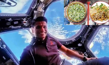 अंतिरक्ष में माइक्रोग्रैविटी में मेथी और मूंग के बीजों का अंकुरण कर रहे शुभांशु शुक्ला