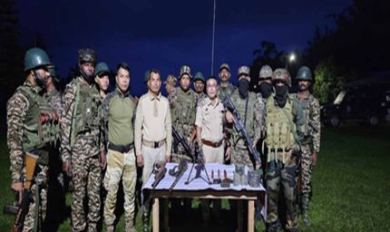 मणिपुर पुलिस की बड़ी कार्रवाई, भारी मात्रा में हथियार बरामद