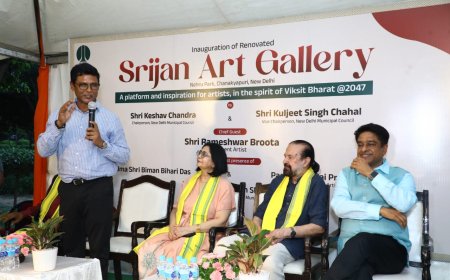 एनडीएमसी के अध्यक्ष एवं उपाध्यक्ष ने नेहरू पार्क में "सृजन" - एक ओपन-एयर आर्ट गैलरी और रचनात्मक मंच का उद्घाटन किया,