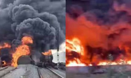 तमिलनाडु: डीजल से भरी मालगाड़ी में भीषण आग, मचा हड़कंप