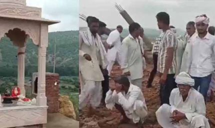 देवनारायण मंदिर तोड़े जाने से गुर्जर समाज में उबाल, जनआक्रोश की लहर