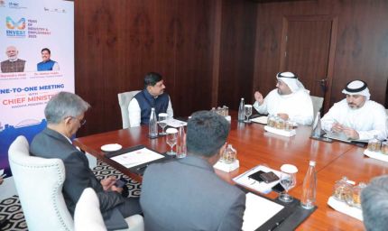 मुख्यमंत्री डॉ. यादव की दुबई में शेख अहमद बिन सईद अल मकतूम से भेंट