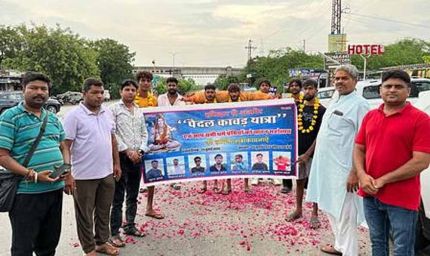 हरिद्वार से अजमेर तक: गंगाजल लेकर पहुंचे कांवड़िये, घूघरा में हुआ भव्य स्वागत