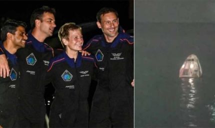 अंतरिक्ष से लौटे शुभांशु शुक्ला, समुद्र पर सफल लैंडिंग