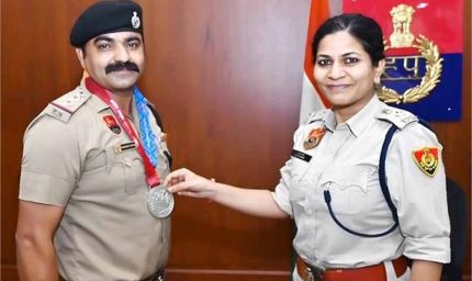 वर्ल्ड पुलिस गेम्स में कैथल के इंस्पेक्टर ने हासिल किया रजत पदक, SP ने दी बधाई