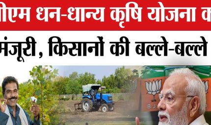 प्रधानमंत्री धन-धान्य कृषि योजना' को मिली मंजूरी