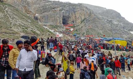 अमरनाथ यात्रा फिर शुरू, श्रद्धालुओं में उत्साह, 7908 का जत्था रवाना, खराब मौसम के चलते यात्रा रोकी गई थी