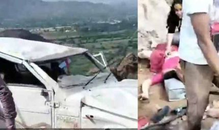 हल्देश्वर महादेव दर्शन से लौटते समय बड़ा हादसा: श्रद्धालुओं की गाड़ी पलटी, दस घायल