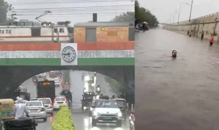 बारिश में दिल्ली बेहाल: मिंटो ब्रिज पर बीजेपी की पीठ थपथपाई, AAP ने दिखाया सच्चा हाल