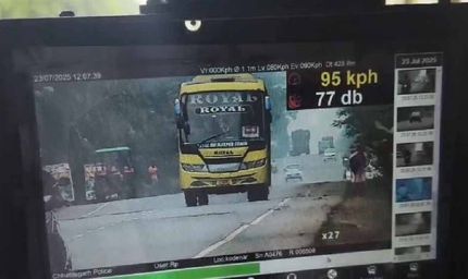 तेज रफ्तार पर लगाम: इंटरसेप्टर की निगरानी में धड़ाधड़ कट रहे चालान