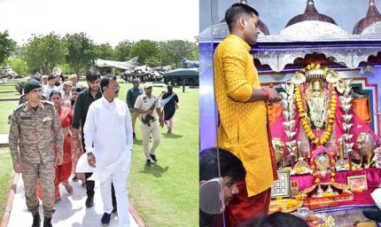 तनोट माता के दर पर नतमस्तक हुए डिप्टी सीएम बैरवा, शहीदों को अर्पित की श्रद्धांजलि