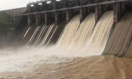 तवा डैम के तीन गेट खोले गए, निचले क्षेत्रों में बाढ़ का खतरा