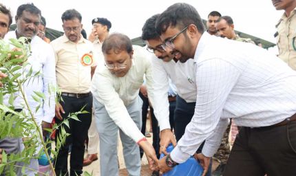 सक्ती जिले में सामूहिक पौधरोपण महाअभियान का हुआ आयोजन
