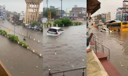 बारिश से बेहाल राजस्थान: सड़कों पर नाव, 11 जिलों में स्कूल बंद