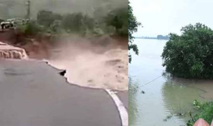 बोड़ल में पुलिया बहने से सवाई माधोपुर-श्योपुर मार्ग बंद, एमपी से टूटा संपर्क