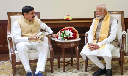 प्रधानमंत्री मोदी से मुख्यमंत्री डॉ. यादव ने नई दिल्ली में की सौजन्य भेंट