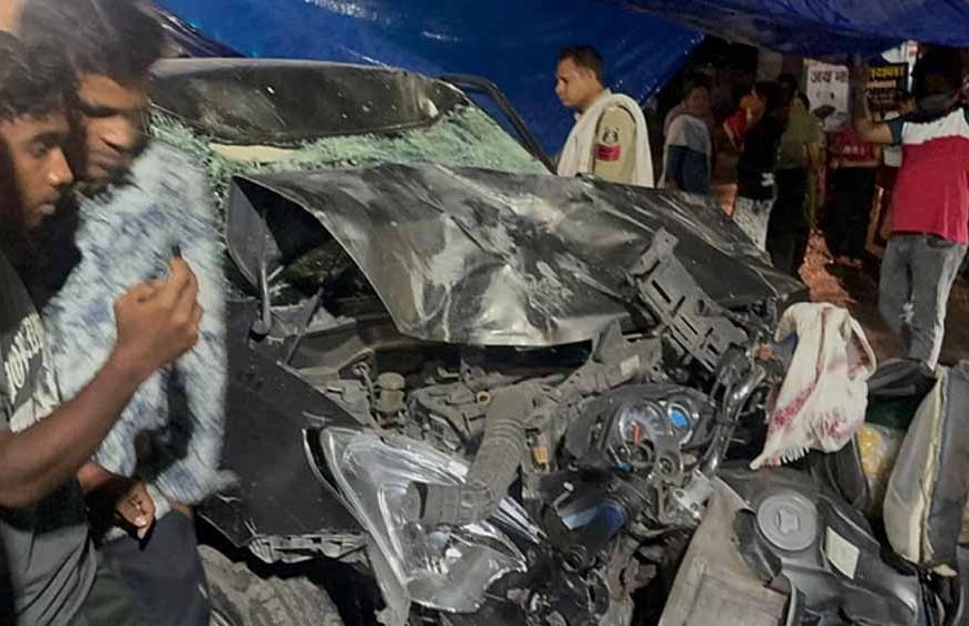 कोरबा में सड़क हादसा : नशे में दौड़ाई कार, दो को मौत, तीन घायल
