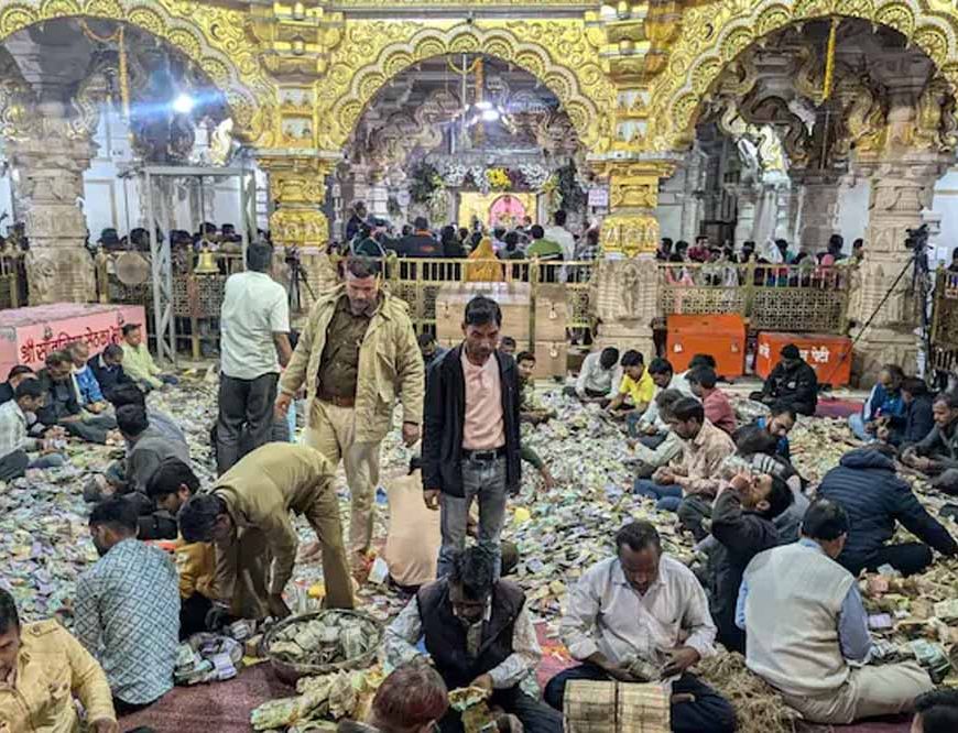 श्री सांवलिया सेठ मंदिर में भंडार की गणना पूरी, 29 करोड़ रुपये और सोने-चांदी का चढ़ावा आया