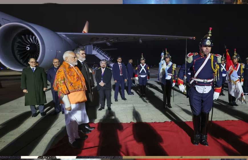 अर्जेंटीना में PM मोदी का भव्य स्वागत, 57 वर्षों में किसी भारतीय प्रधानमंत्री की पहली द्विपक्षीय यात्रा