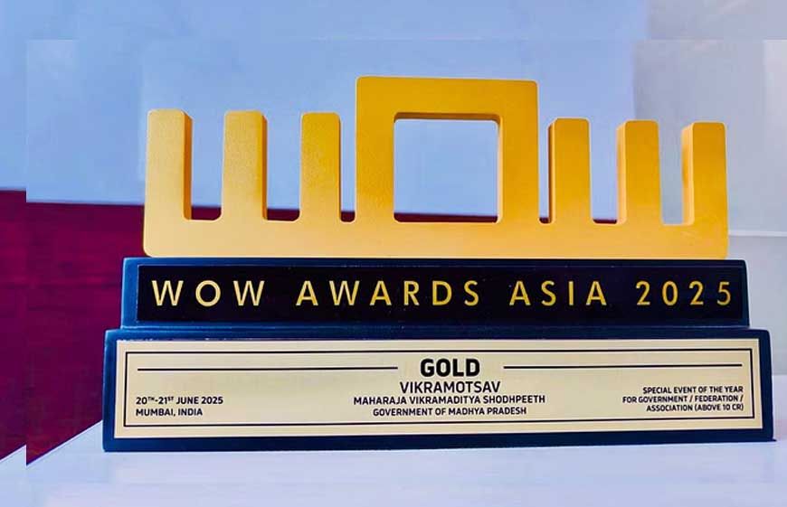 MP के लिए गौरव का पल, विक्रमोत्सव 2025 को मिला एशिया का वाउ गोल्ड अवार्ड