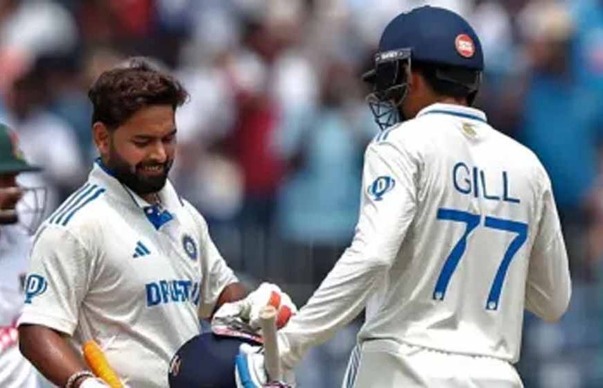 भारत का चौथा विकेट गिर गया है, पंत 65 रन बनाकर आउट हुए, गिल क्रीज पर मौजूद